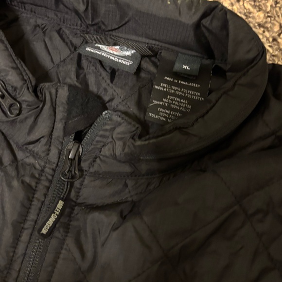 Harley Davidson Fleece jacket men’s XL Black and Orange - Picture 6 of 7